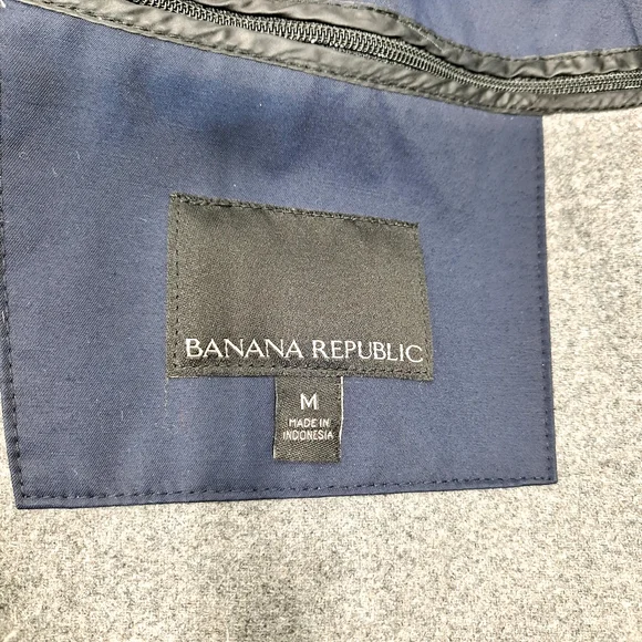 Banana Republic Navy Blue Fleece Lined Trench Coat